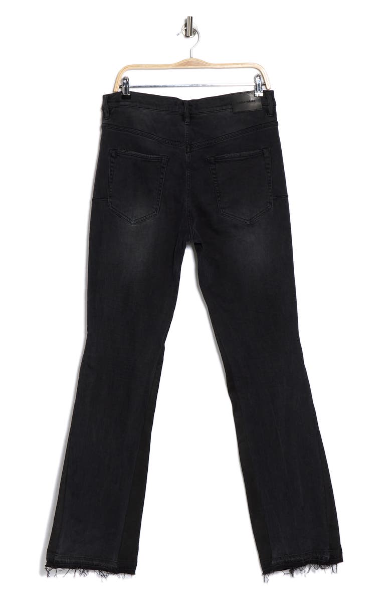PURPLE BRAND Double Panel Flare Blowout Jeans, Alternate, color, 