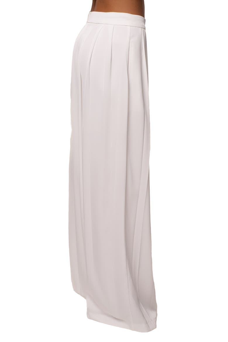Clara Wide Leg Pleated Trousers, Alternate, color, Ivory
