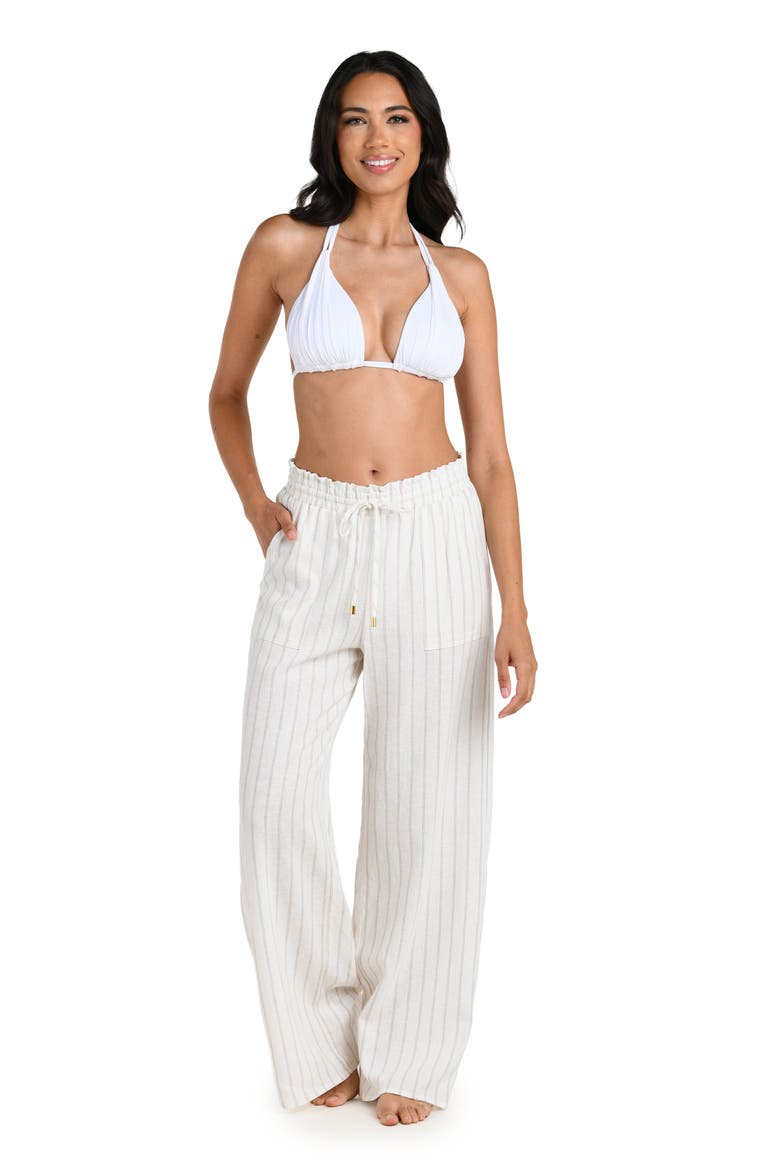 Delphine Coast Wide Leg Cover-Up Pants, Alternate, color, CREAM