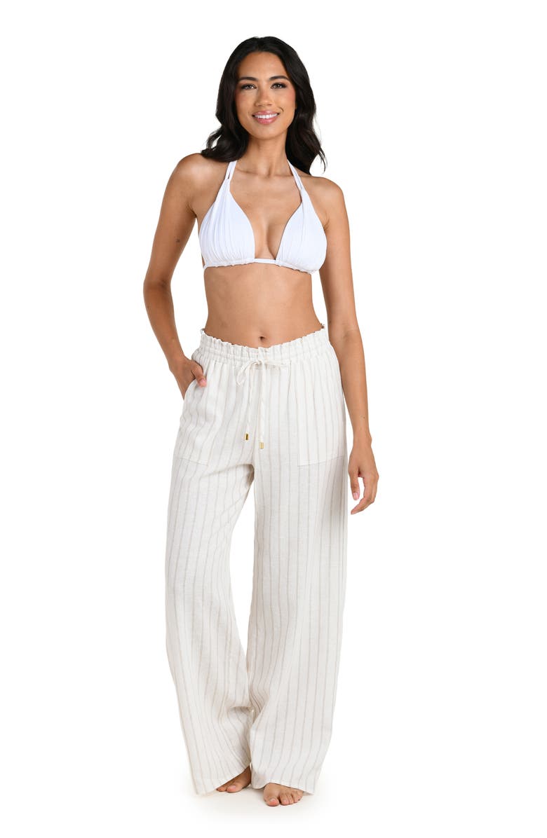 La Blanca Delphine Coast Wide Leg Cover-Up Pants, Alternate, color,