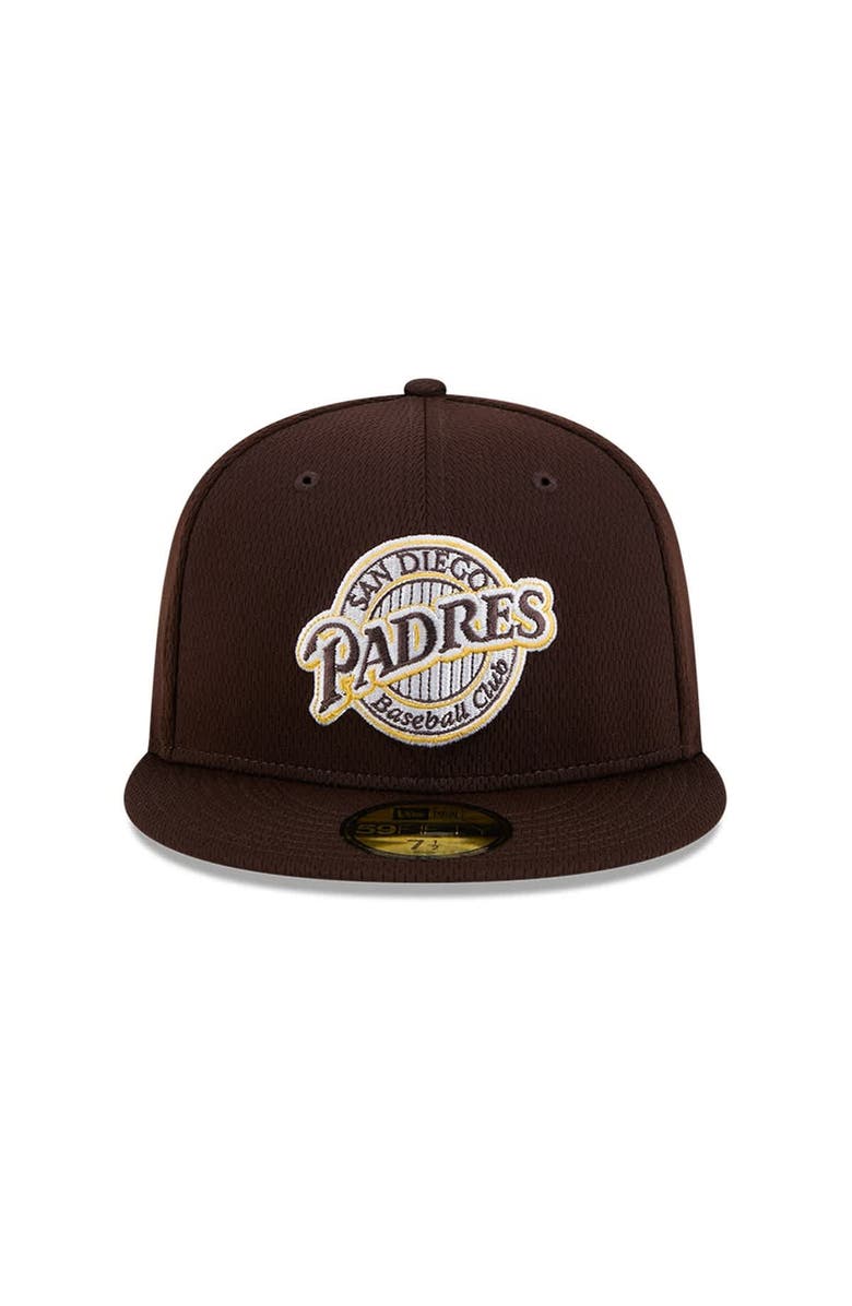 New Era Men's New Era Brown San Diego Padres 2025 MLB Clubhouse 59FIFTY Fitted Hat, Alternate, color, 