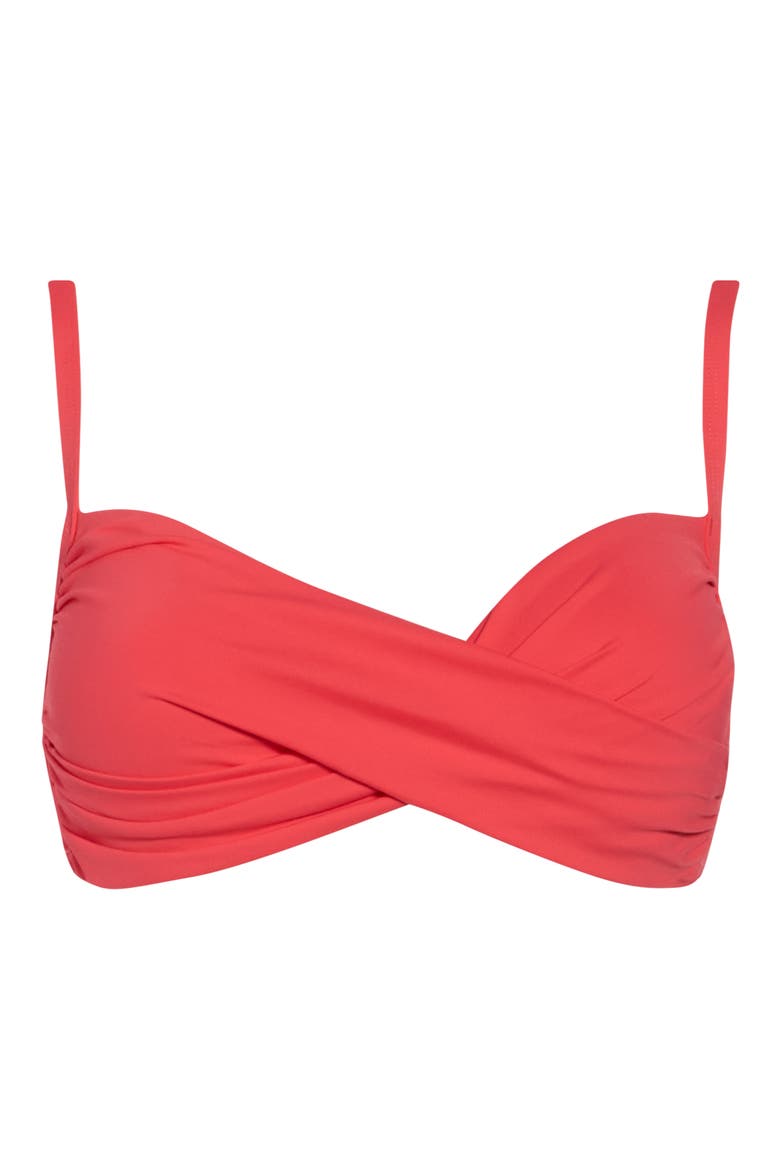 Wrap Bikini Top, Alternate, color, GUAVA