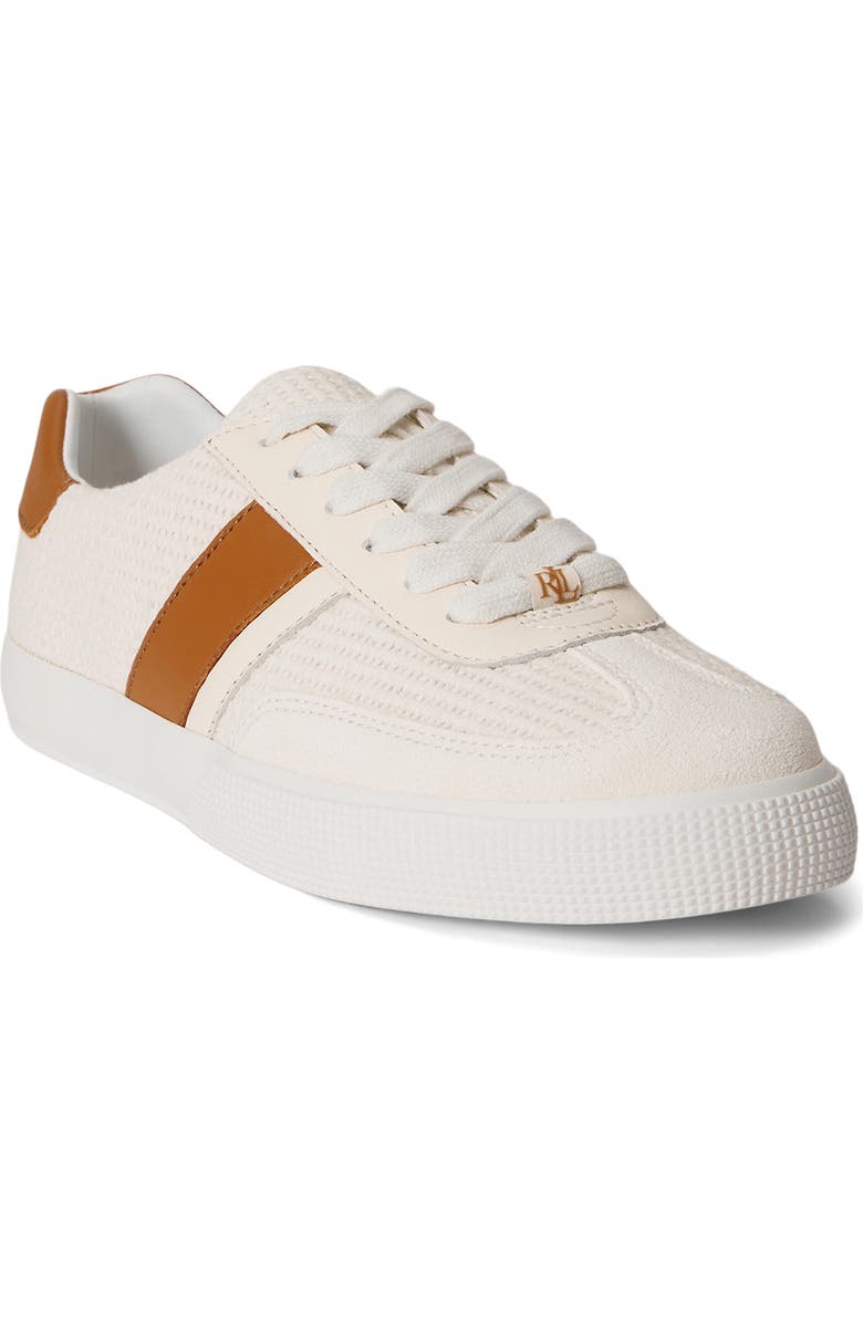 Ralph Lauren Braylee Sneaker, Main, color, Cream/ Caramel