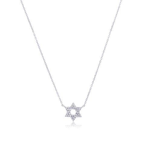 Diamond Star of David Necklace