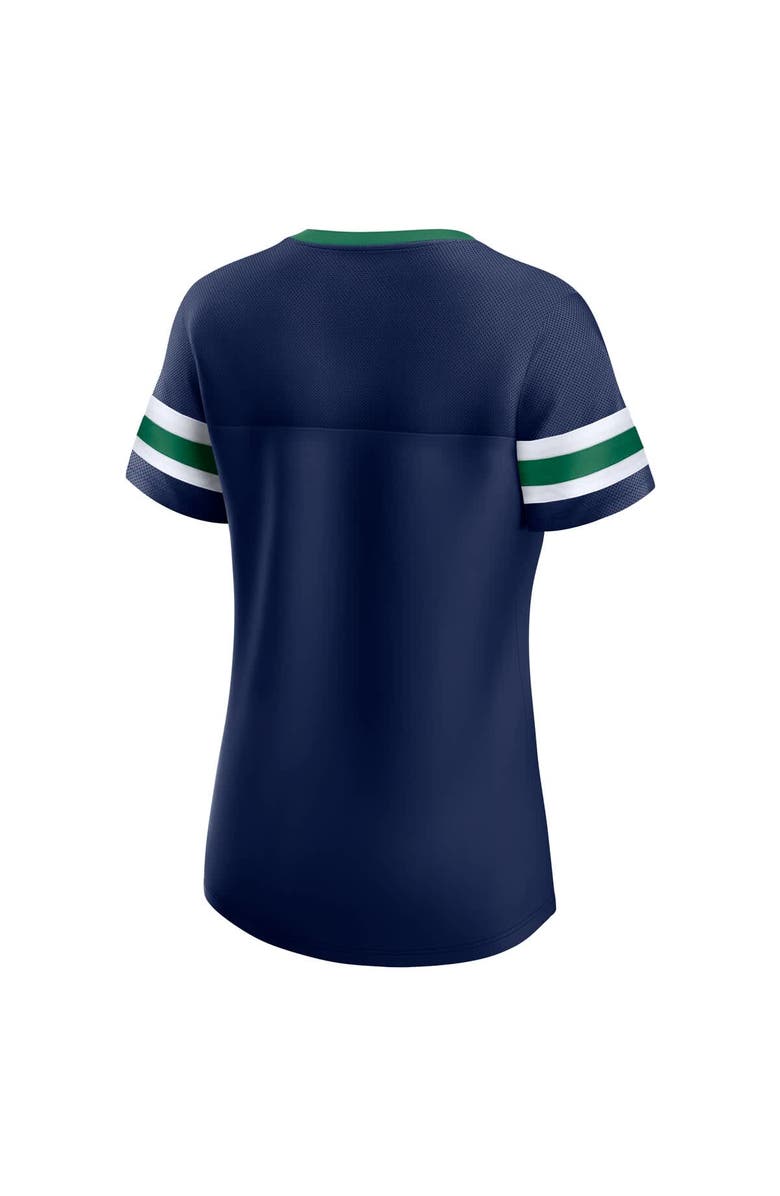 FANATICS Women's Fanatics  Navy Notre Dame Fighting Irish Iconic Athena Lace-Up T-Shirt, Alternate, color, 