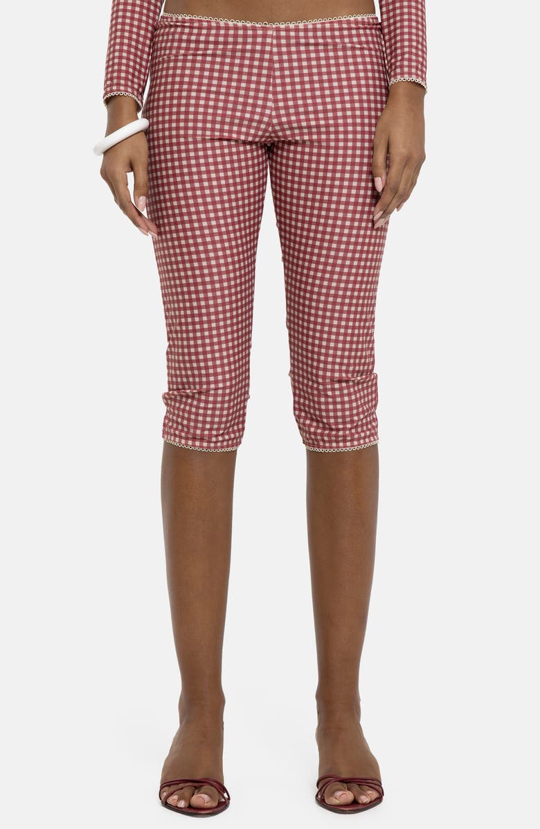 JADED LONDON Beach Capri Pants, Main, color, Red
