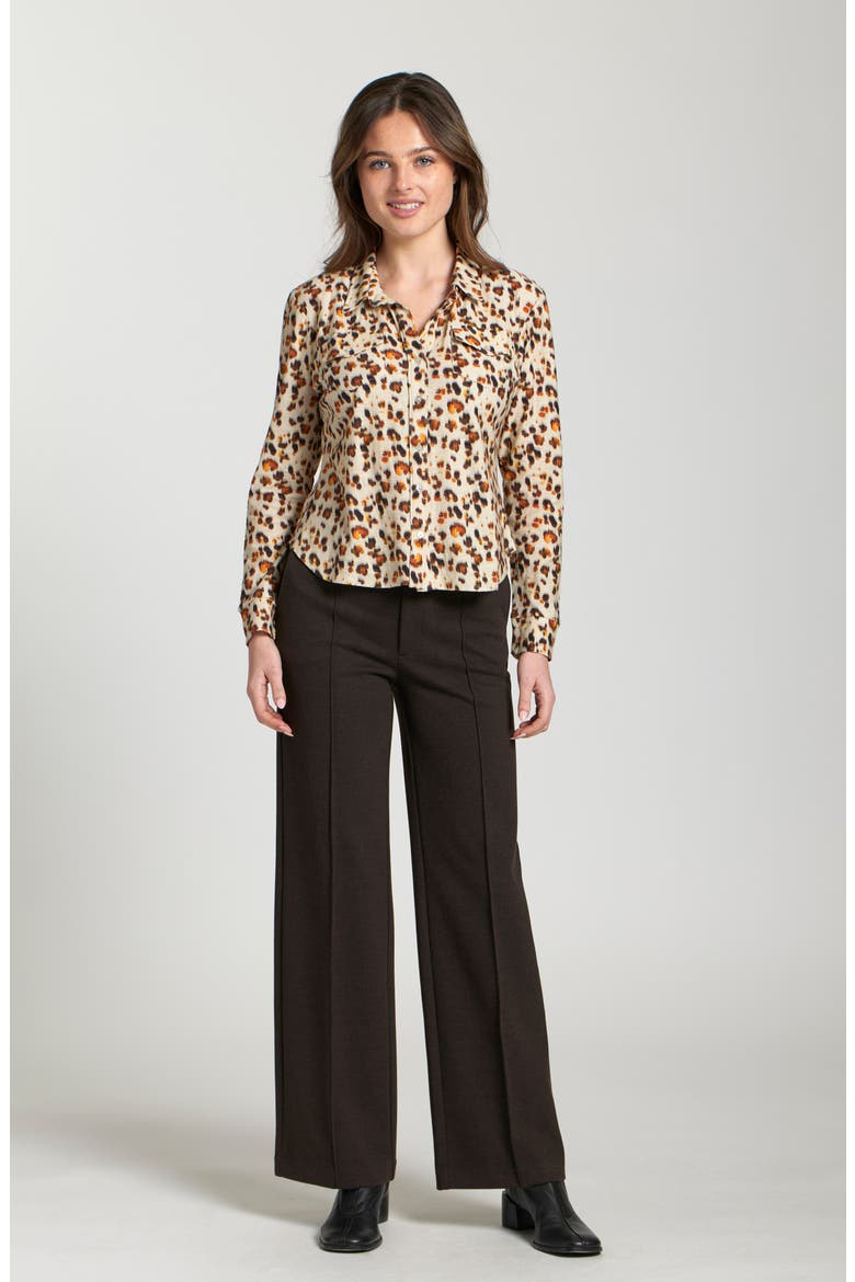 Pintuck Pleat Pants, Alternate, color, BROWN