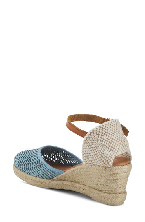 Azura By Spring Step Lia Espadrille Wedge Sandal In Sky Blue
