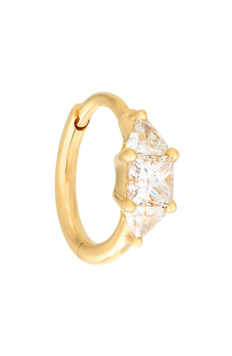 MARIA TASH Diamond Huggie Hoop Earring, Alternate, color, Yellow Gold