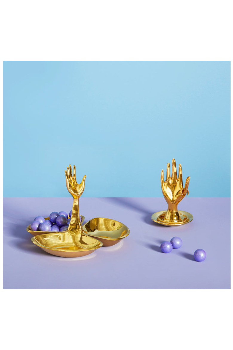 Brass Hand Ring Holder, Alternate, color, Gold