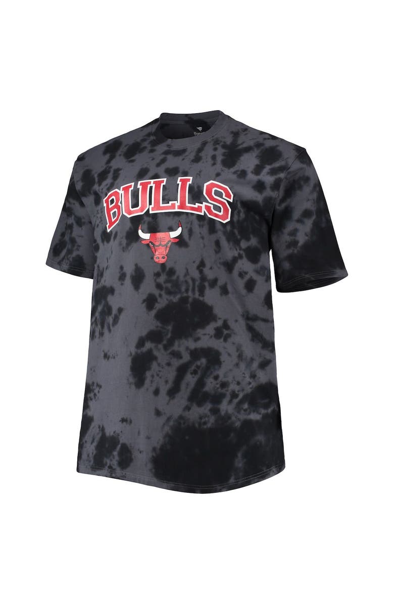 PROFILE Men's Black Chicago Bulls Big & Tall Marble Dye Tonal Performance T-Shirt, Alternate, color, 