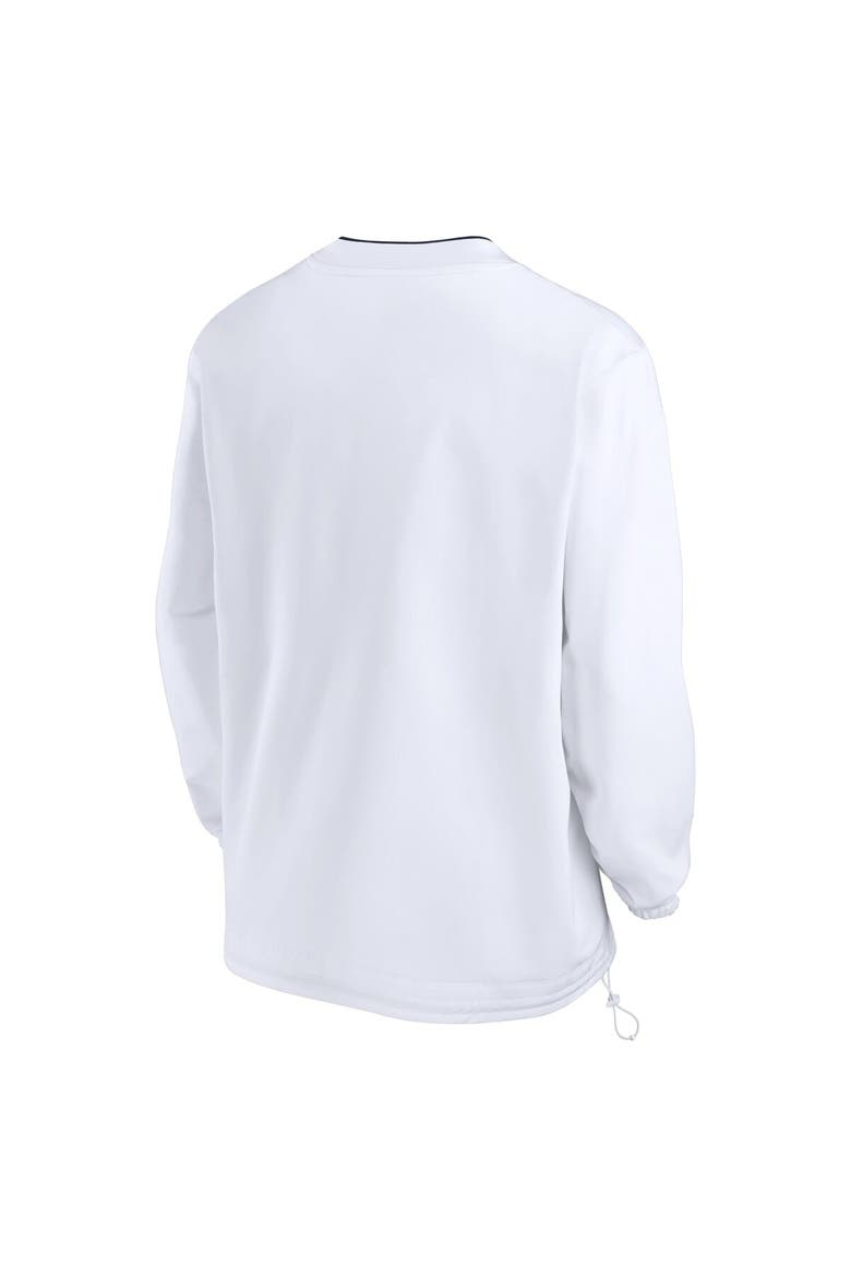 Men's Jordan Brand White Michigan Wolverines 2024 Sideline Pullover Windshirt, Alternate, color, White