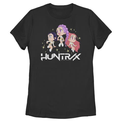 Women's KPop Demon Hunters Chibi Trio Huntrix  Graphic T-Shirt