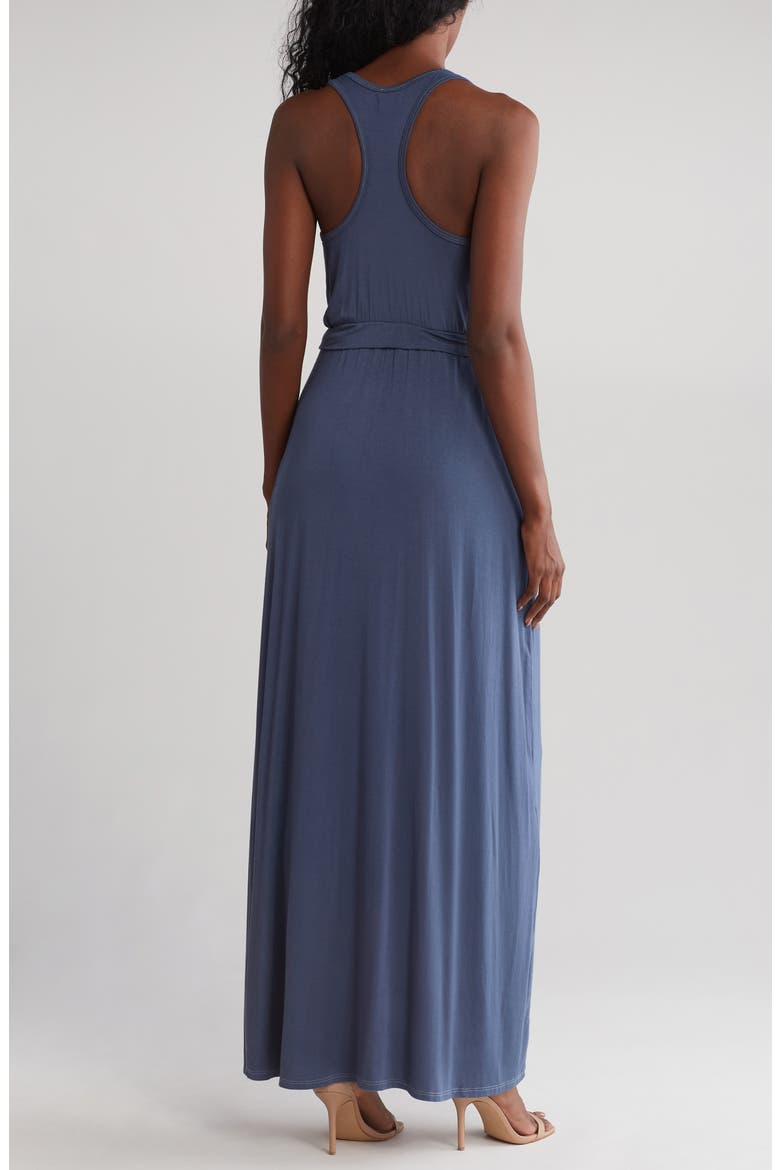 Drawcord Waist Maxi Dress, Alternate, color, NAVY