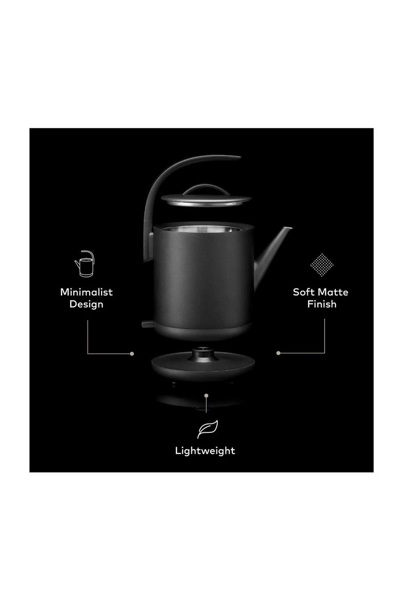 Electric Lightweight Kettle, Alternate, color, BLACK