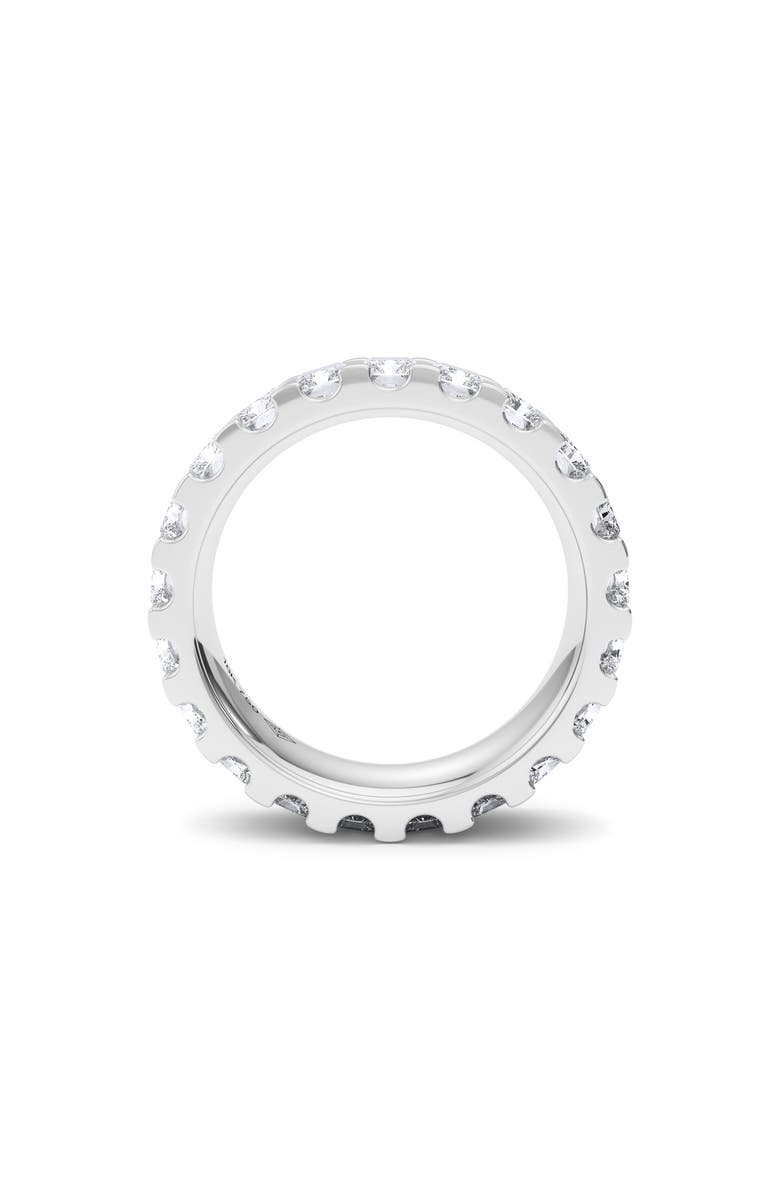 HauteCarat Radiant Cut Lab Grown Diamond Channel Ring, Alternate, color, 18K White Gold