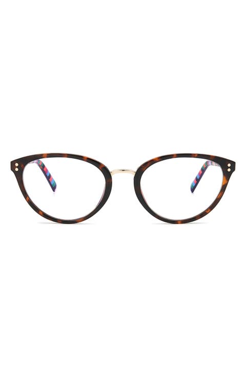 emilia 52mm blue light blocking reading glasses