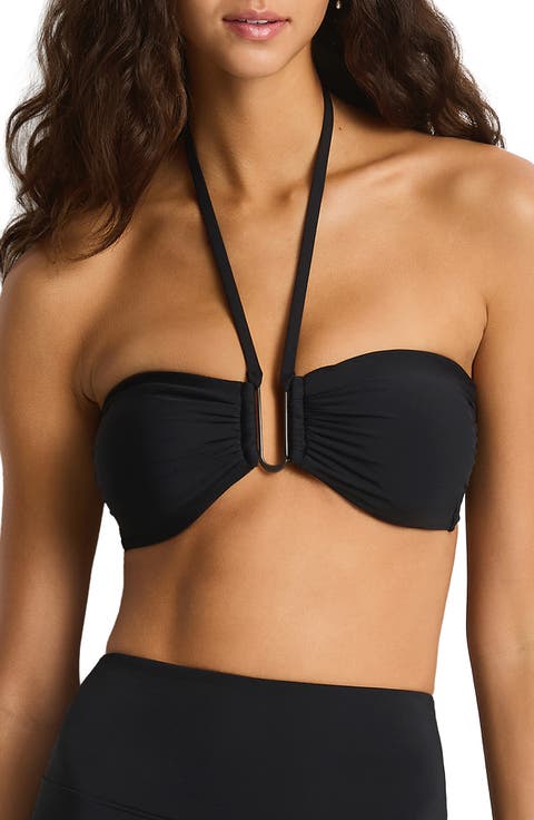 U-Bar Underwire Bandeau Swim Top