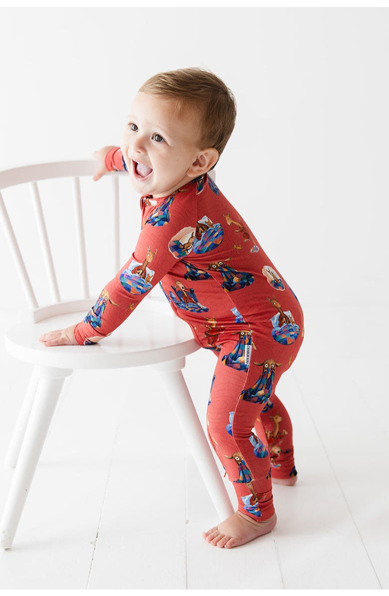 Charlie Lou Baby<sup>®</sup> Llama Llama Red Pajama Double Zipper Convertible Romper, Alternate, color, Red