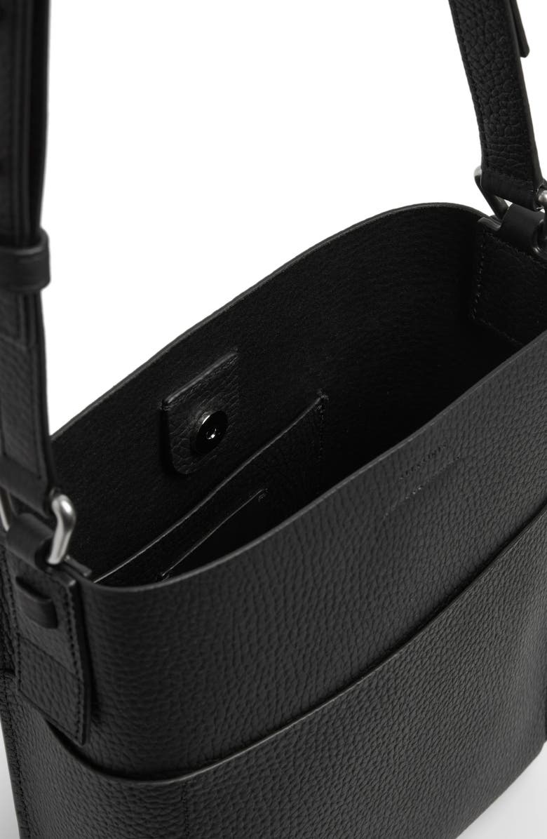 AllSaints Adelina Small Pebbled Leather Tote, Alternate, color,