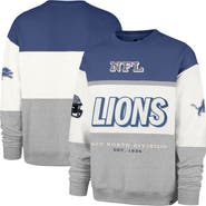'47 Men's '47 Blue/Gray Detroit Lions Breeze Maximalist Sweatshirt