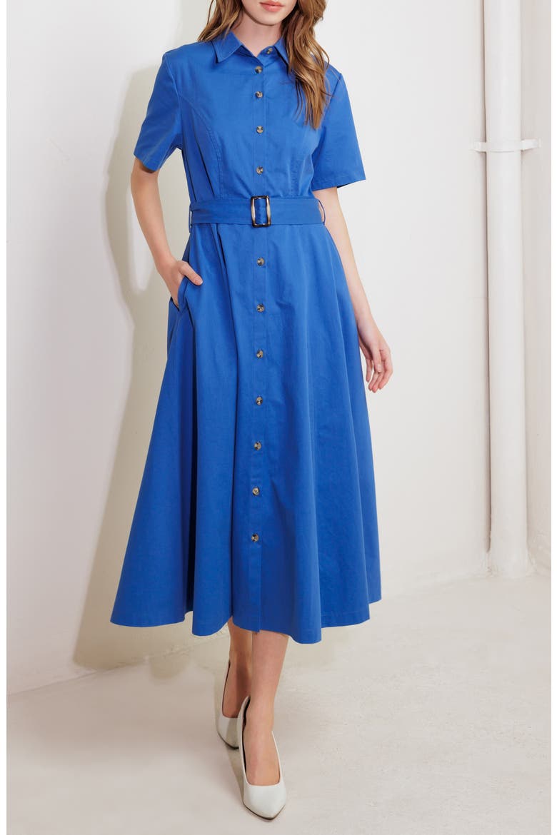 A-Line Shirtdress, Alternate, color, BLUE