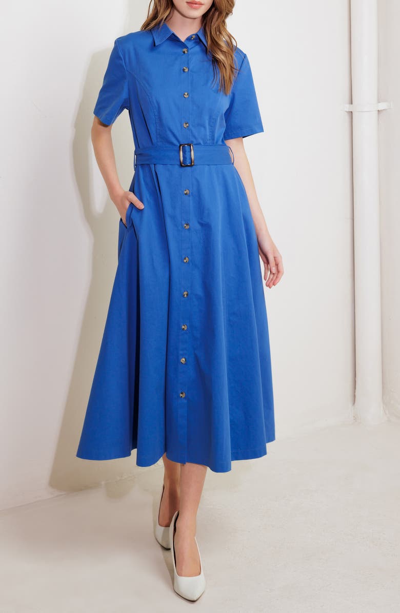 FREEMARKET A-Line Shirtdress, Alternate, color, Blue