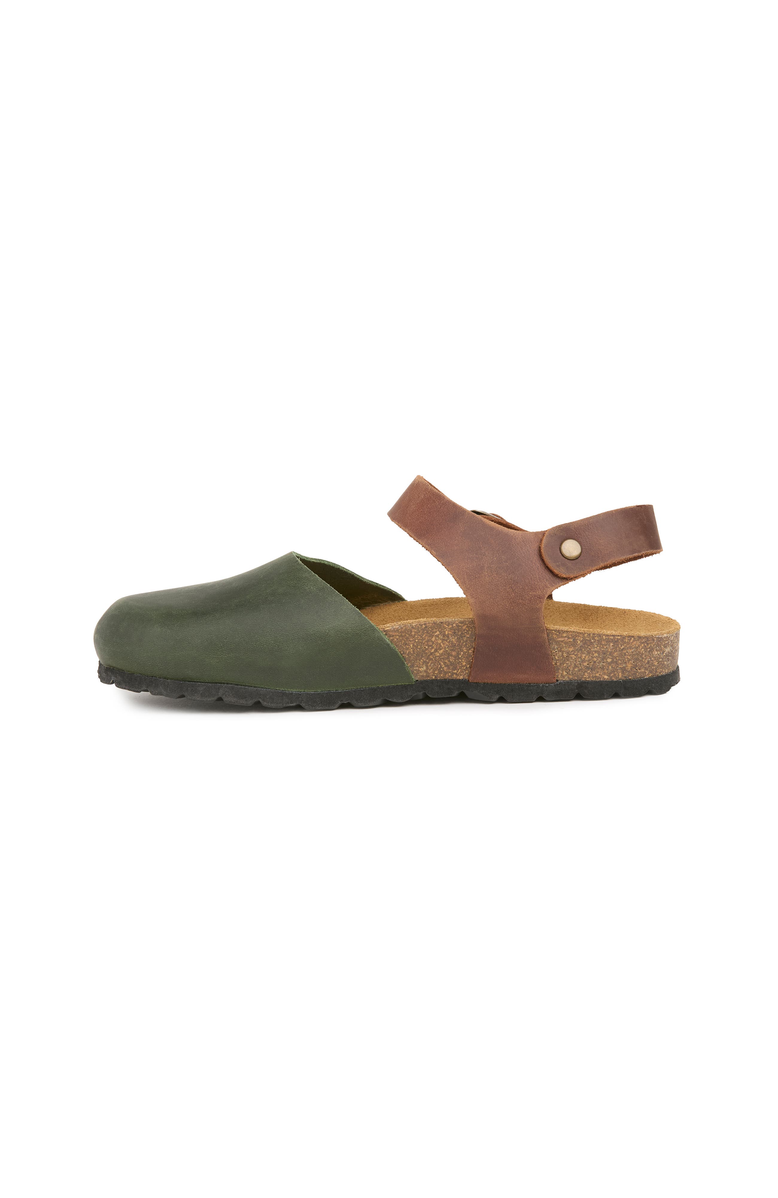 Celtic & Co. Closed Toe Sandal, Alternate, color, Olive / Tan