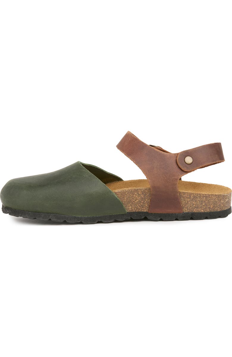 Celtic & Co. Closed Toe Sandal, Alternate, color, Olive / Tan