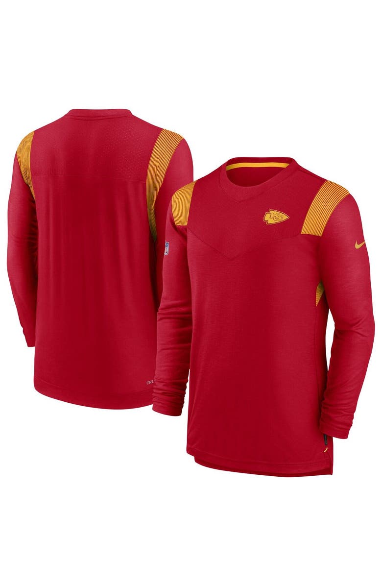 Nike Men's Nike Red Kansas City Chiefs Sideline Tonal Logo Performance Player Long Sleeve T-Shirt, Main, color, Red