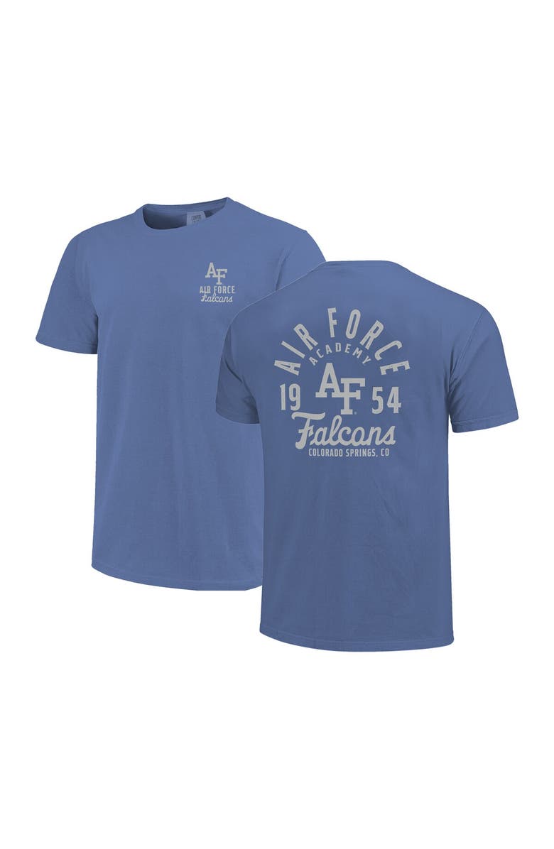 IMAGE ONE Men's Royal Air Force Falcons Comfort Colors Mascot Overlay T-Shirt, Main, color, 