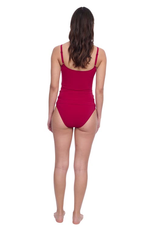 Profile By Gottex Devine Round Neck Tankini Swim Top In Pink