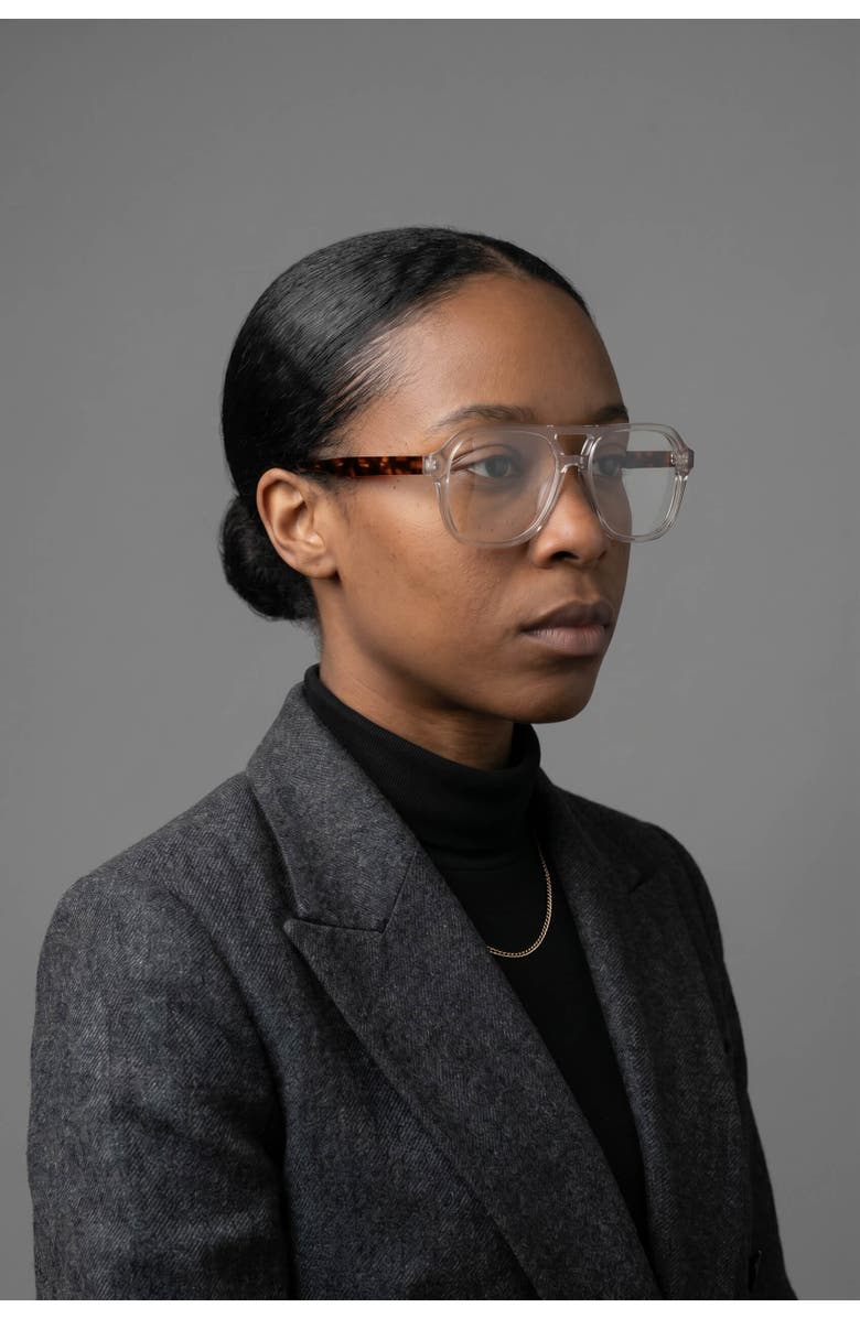 NCMPRBL Axis 03 Smoke Oak 53MM Flat Top Eyeglasses - Champagne & Walnut, Alternate, color, Champagne And Walnut