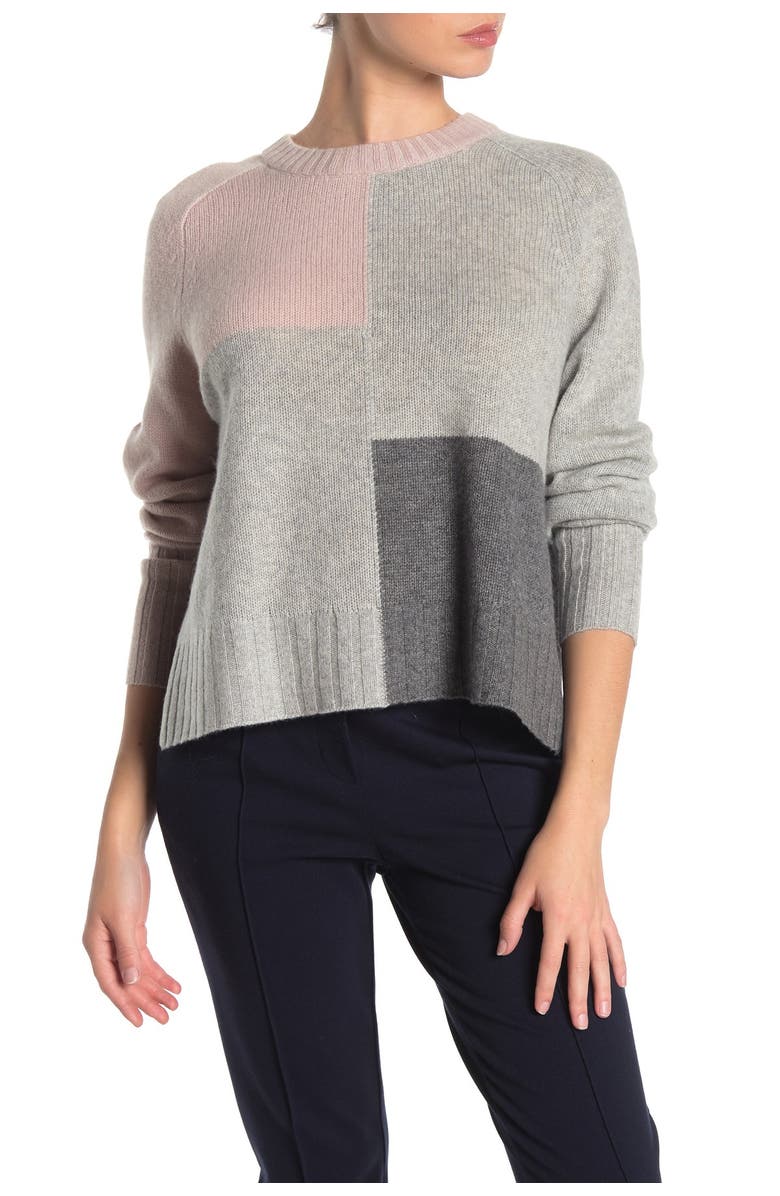 360 CASHMERE Hailey Colorblock Cashmere Sweater, Alternate, color, 
