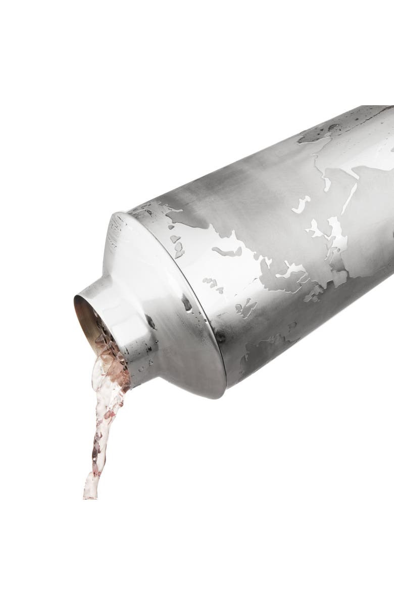 Viski Globe Cocktail Shaker, Alternate, color, Silver