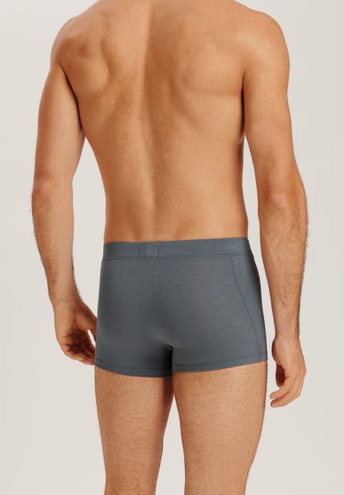 Hanro Natural Function Tencel And Cotton Boxer Brief In Black Clay