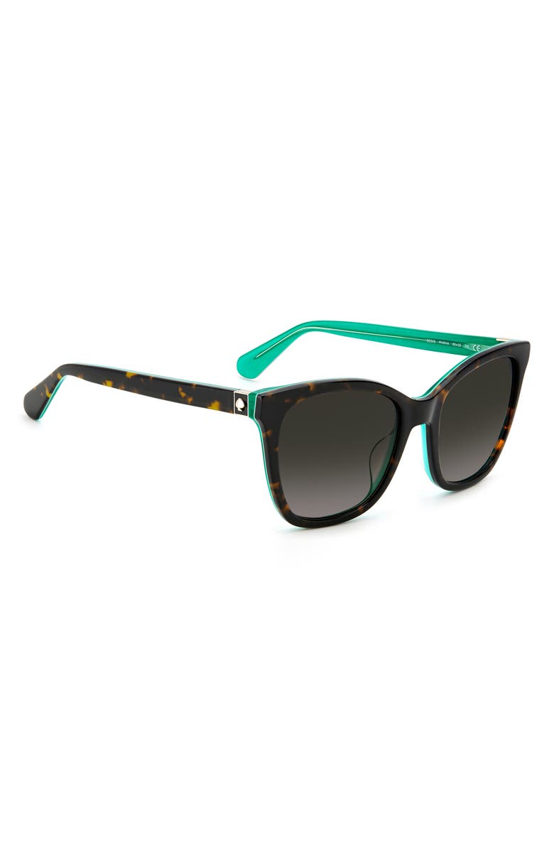 Kate Spade New York desis 55mm cat eye sunglasses, Alternate, color, Havana Green / Brown Gradient