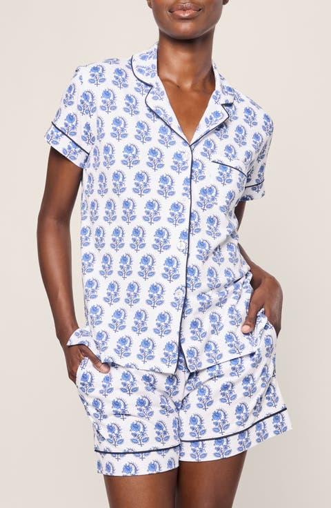 Print Pima Cotton Short Pajamas