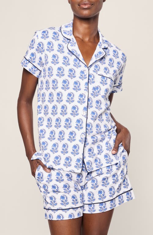 PETITE PLUME PETITE PLUME PRINT PIMA COTTON SHORT PAJAMAS 