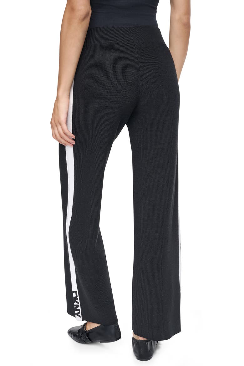 Logo Stripe Sweater Pants, Alternate, color, BLACK/ IVY