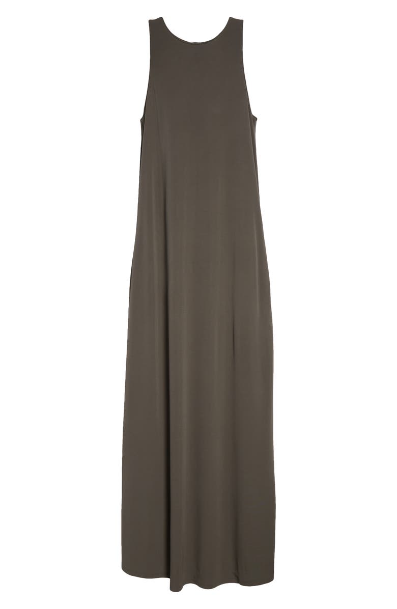 MM by Max Mara Accento Sleeveless Maxi Dress, Alternate, color, Dark Green