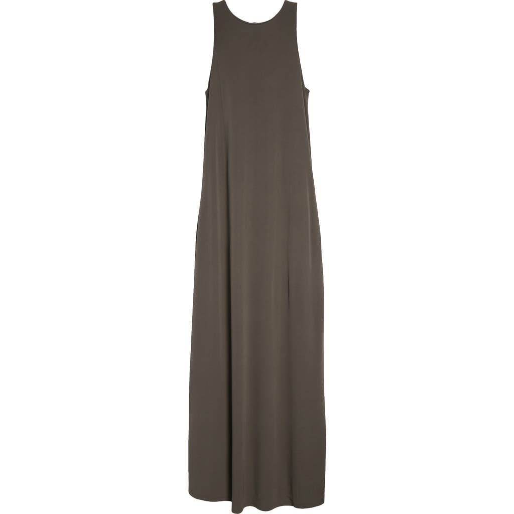 Mm By Max Mara Accento Sleeveless Maxi Dress In Dark Green