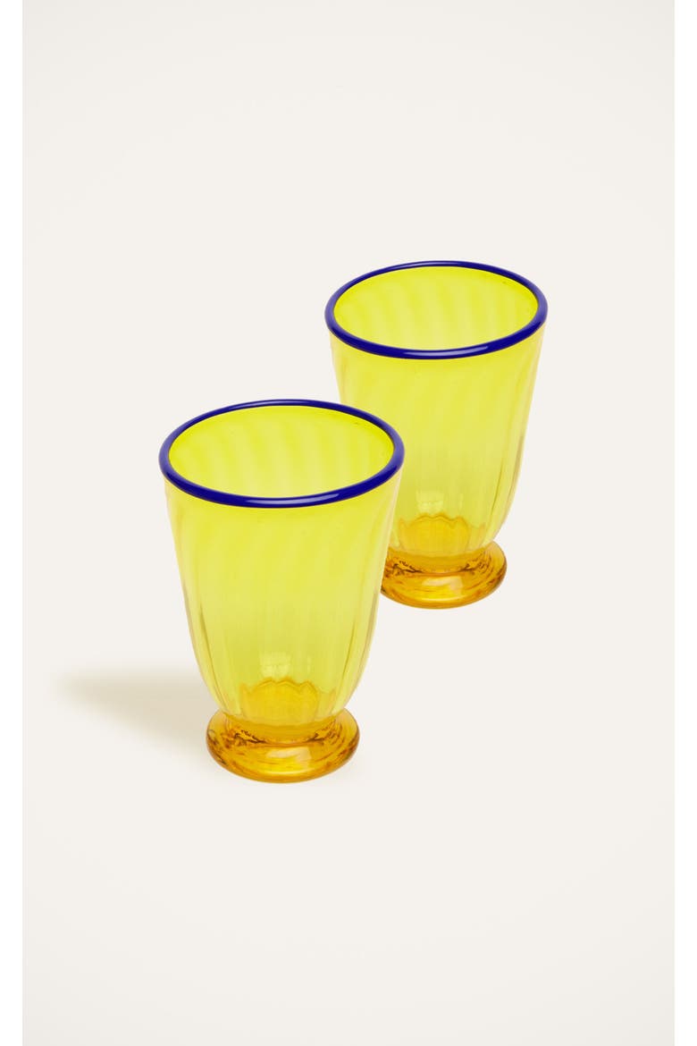 Rainbow Glasses Set Of 2, Alternate, color, Yellow