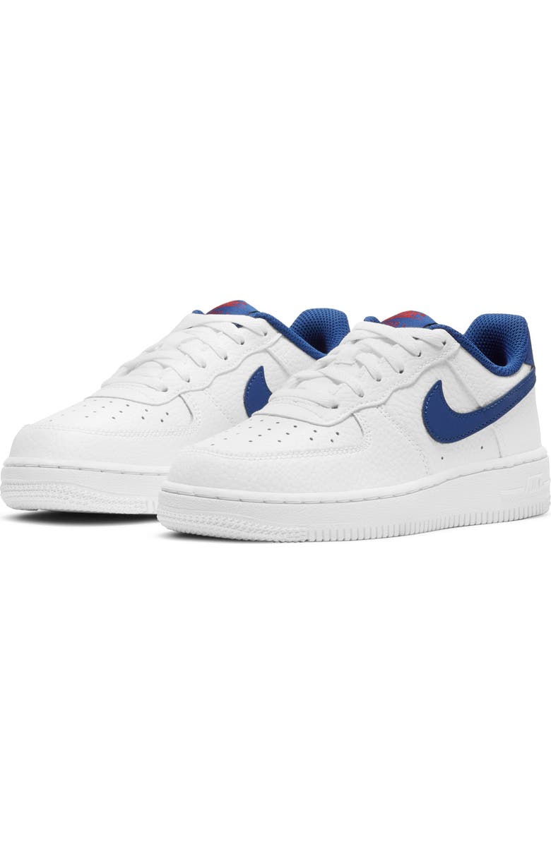 Nike Kids' Air Force 1 Sneaker, Main, color, White/ Red/ Royal Blue