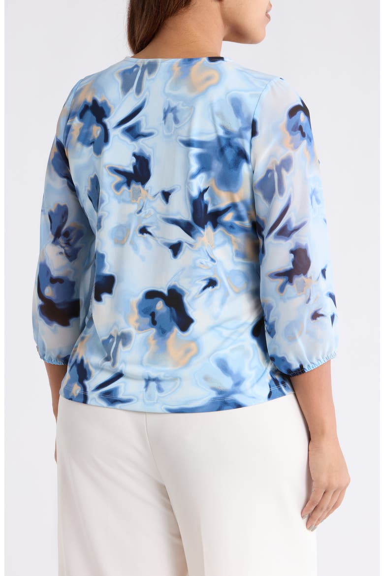 Cascade Ruffle Floral Print Top, Alternate, color, LAKESHORE