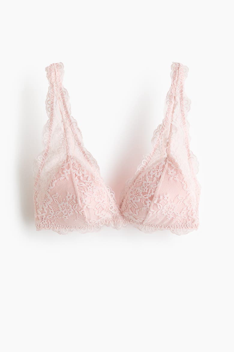 Padded Soft Lace Bra, Alternate, color, Light pink