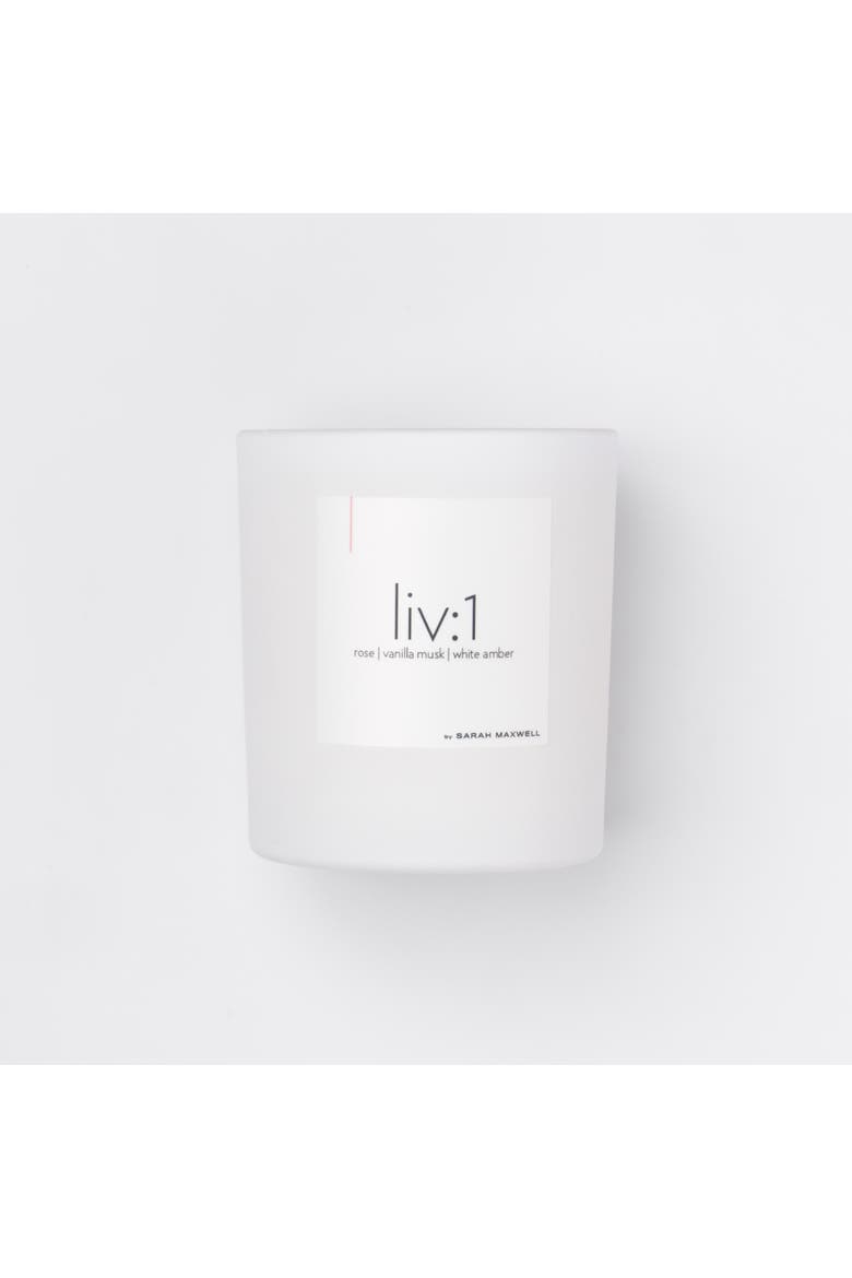 liv1 Scented Candle, Main, color, White
