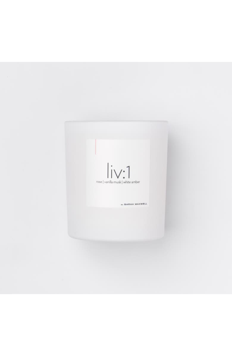 Sarah Maxwell Beauty liv1 Scented Candle, Main, color, White