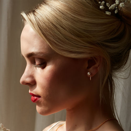 Lucy Quartermaine Royal Pearl Earrings In Gold