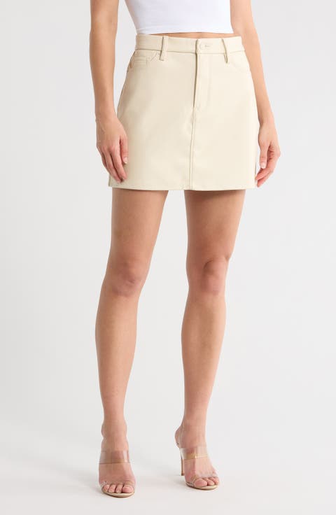 Faux Leather Miniskirt (Regular & Plus)